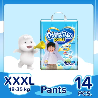 [DIAPER SALE] MamyPoko Extra Dry Boy XXXL (18-35 kg) - 14 pcs x 1 pack (14 pcs) - Diaper Pants