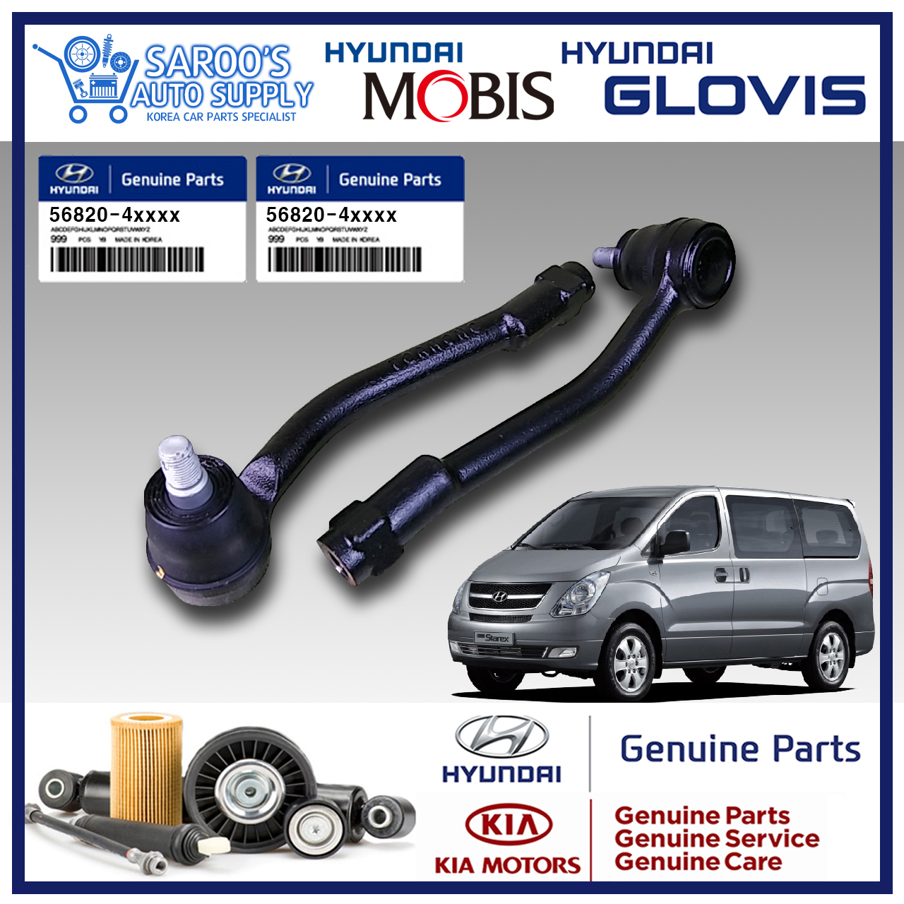 Tie Rod End Set For Hyundai Grand Starex , 20072019, Original Hyundai Parts [Genuine Parts