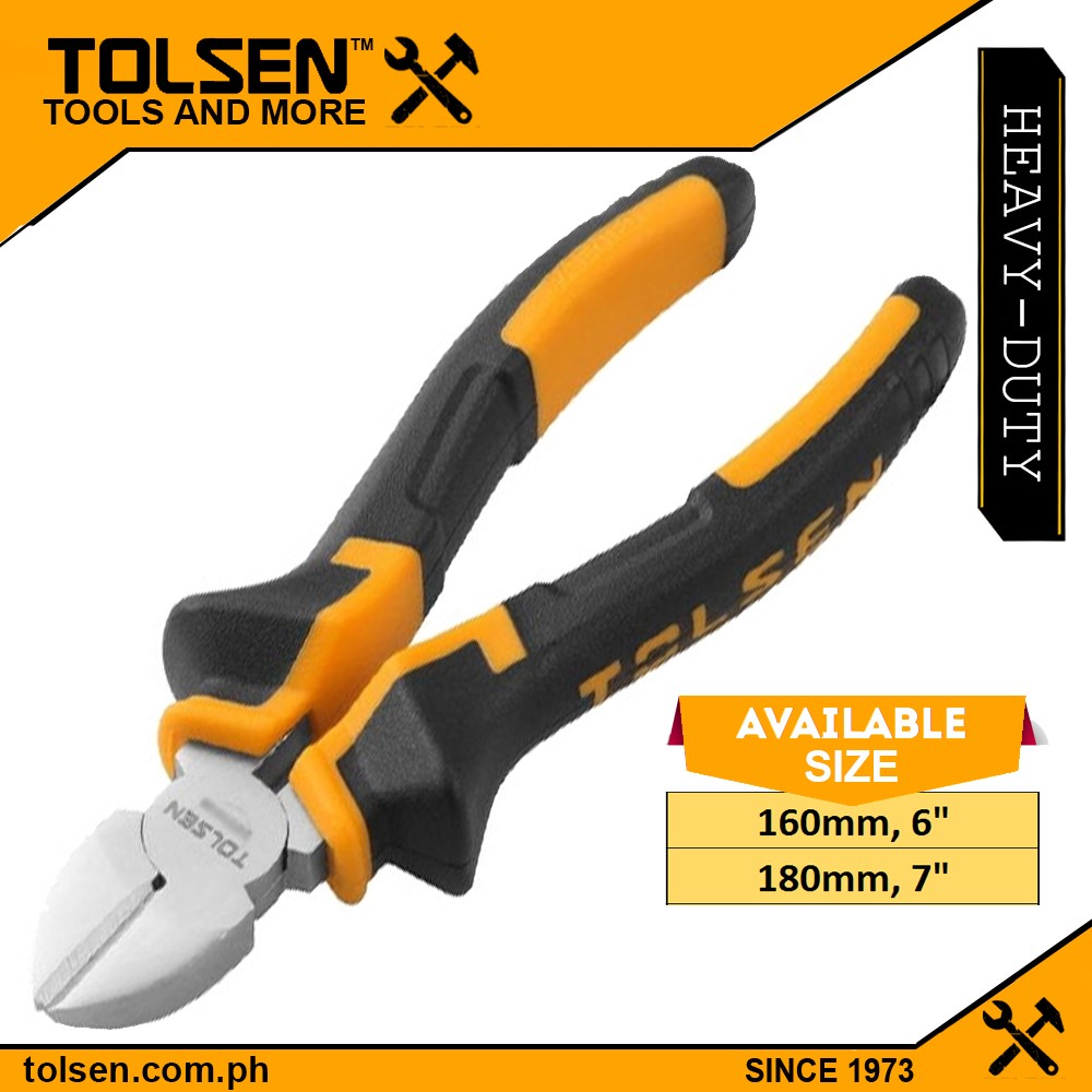 TOLSEN Heavy Duty Diagonal Cutting Pliers (6" 7") TPR Handle Lazada PH