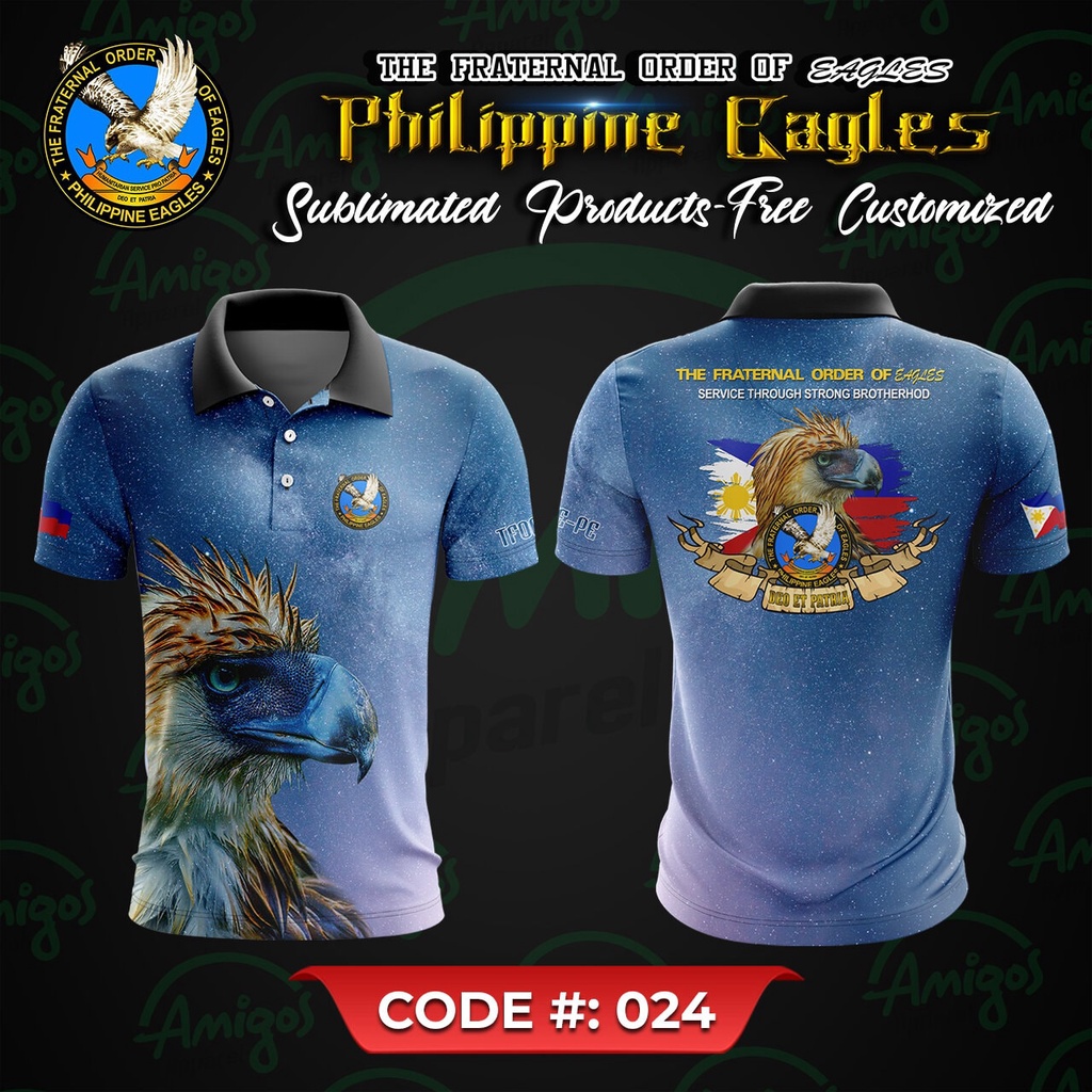 E577-NEW PHILIPPINE EAGLE DESIGN POLO SHIRT