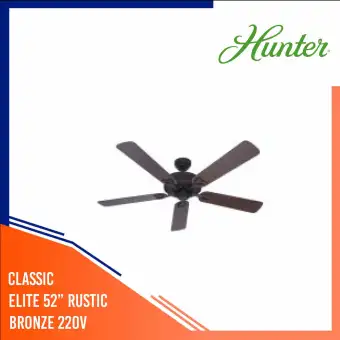 Hunter Revolution Classic Elite 52 Rustic Bronze 220v
