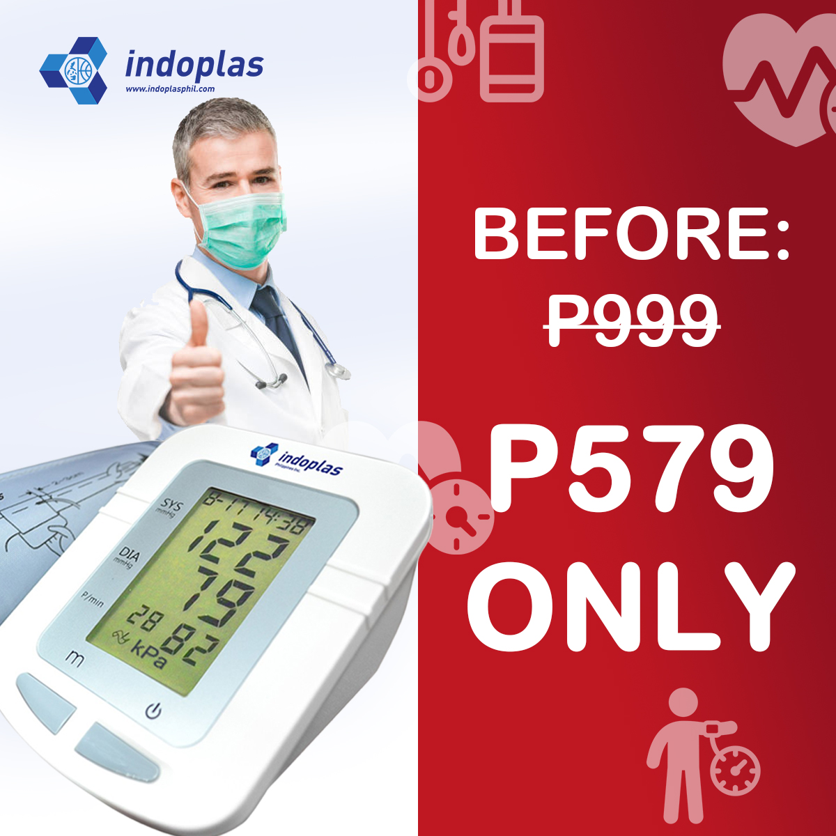 indoplas blood pressure monitor