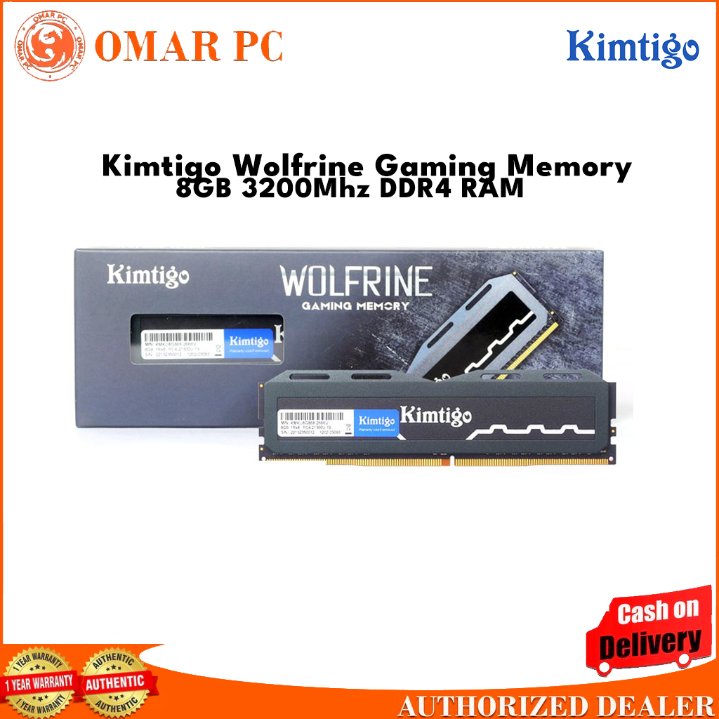 BRAND NEW KIMTIGO WOLFRINE GAMING MEMORY 8GB 3200Mhz DDR4 RAM Lazada PH