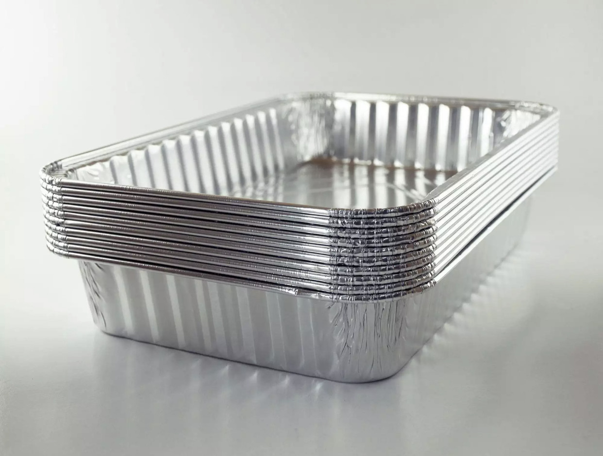 25 Pcs Oven Aluminum Tray 31.6x21.2x4.2cm Large Size Disposable