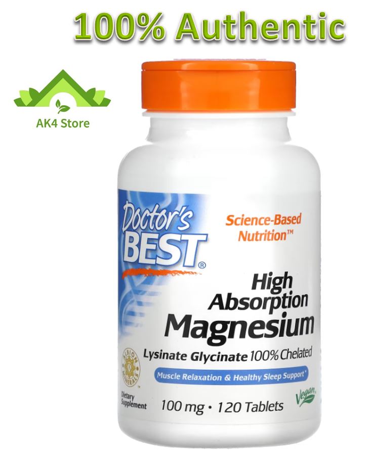Magnesium Lysinate Glycinate, 100 mg 120 tablets, Doctor's Best Lazada PH