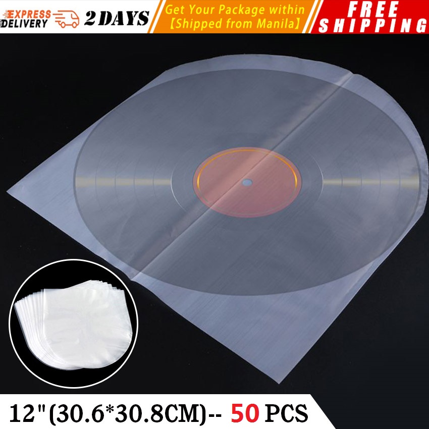【50PCS】 (30.6*30.6CM) Record Sleeves PE Vinyl Record LP LD Record