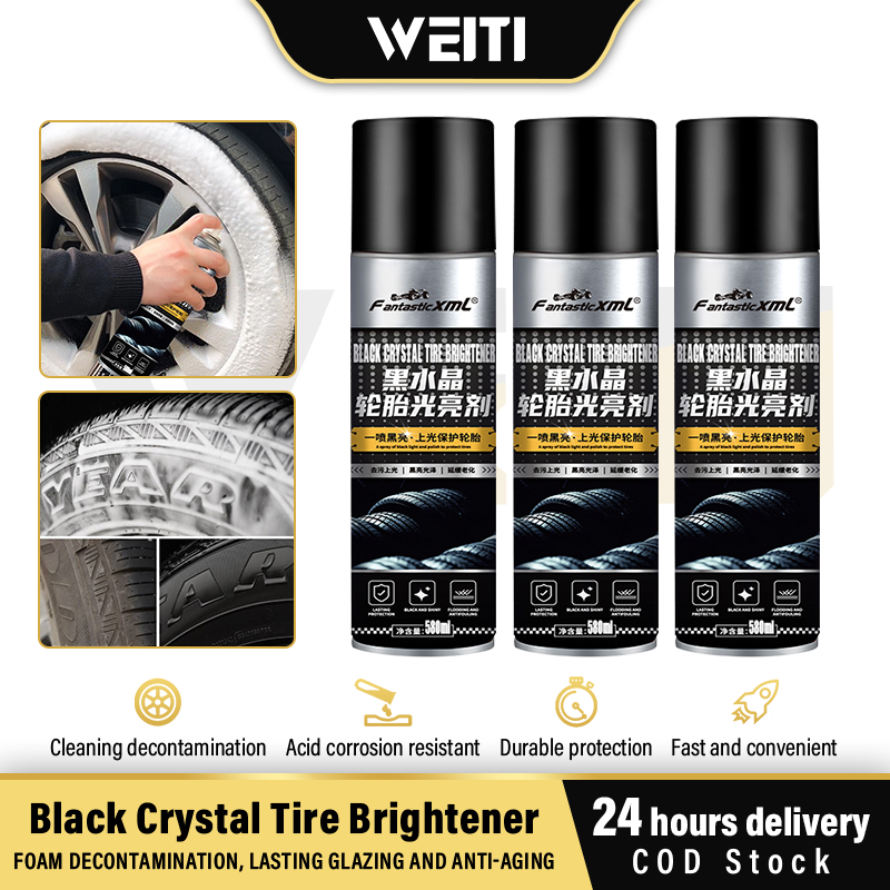 580ML Car Tire Foam Cleaner Black Tire Wax Lotion High Gloss Spray