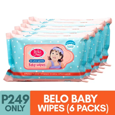 Belo Baby Wipes (50 sheets) x 6 packs