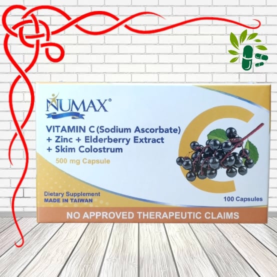 NUMAX Vitamin C (Sodium Ascorbate) + Zinc + Elderberry Extract + Skim