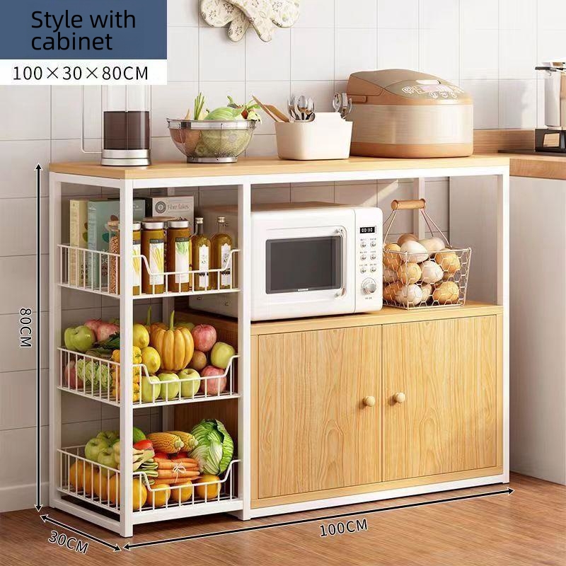 JSF Kitchen Cabinet Kitchen Storage Cabinet Multifunction 4 tier ...