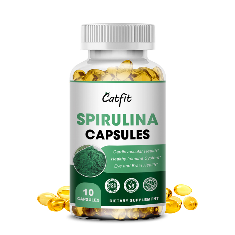 Catfit Spirulina Capsules 2000mg Support Cardiovascular Health Eye