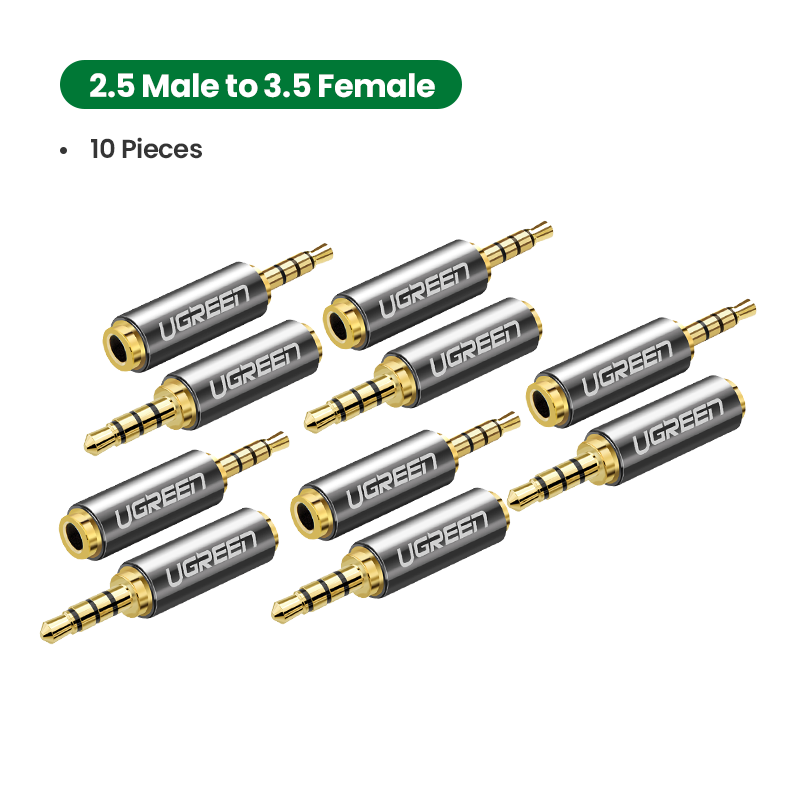Ugreen Jack 2.5 mm to 3.5 mm Audio Adapter 2.5mm Male to 3.5mm Female
