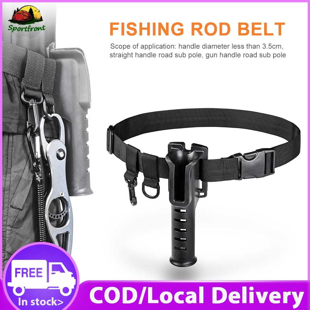Fishing Rod Belt Holder Adjustable Fishing Waist Belt Tackle Carry Strap