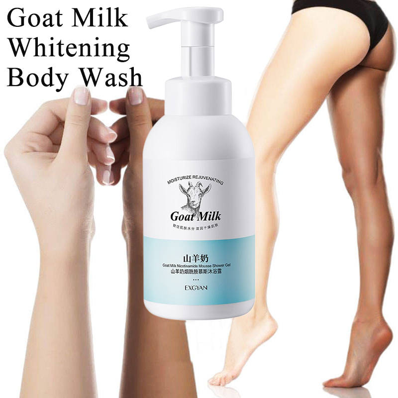 500ml Original Goat milk Shower Gel niacinamide Whitening Shower Gel