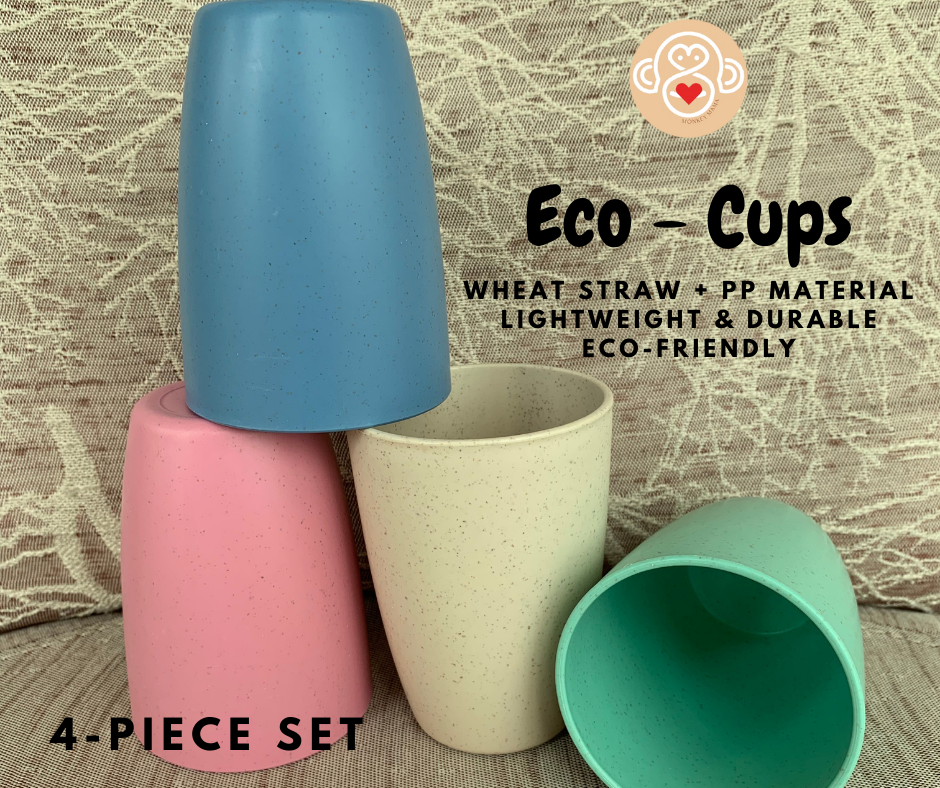 EElabper Mouthwash Cup Reusable Wheat Straw Wash Cup Eco-Friendly Portable Unbreakable Travel Cup Healthy Tumbler Cup 5PCS 
