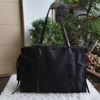 nylon handbags with leather handles