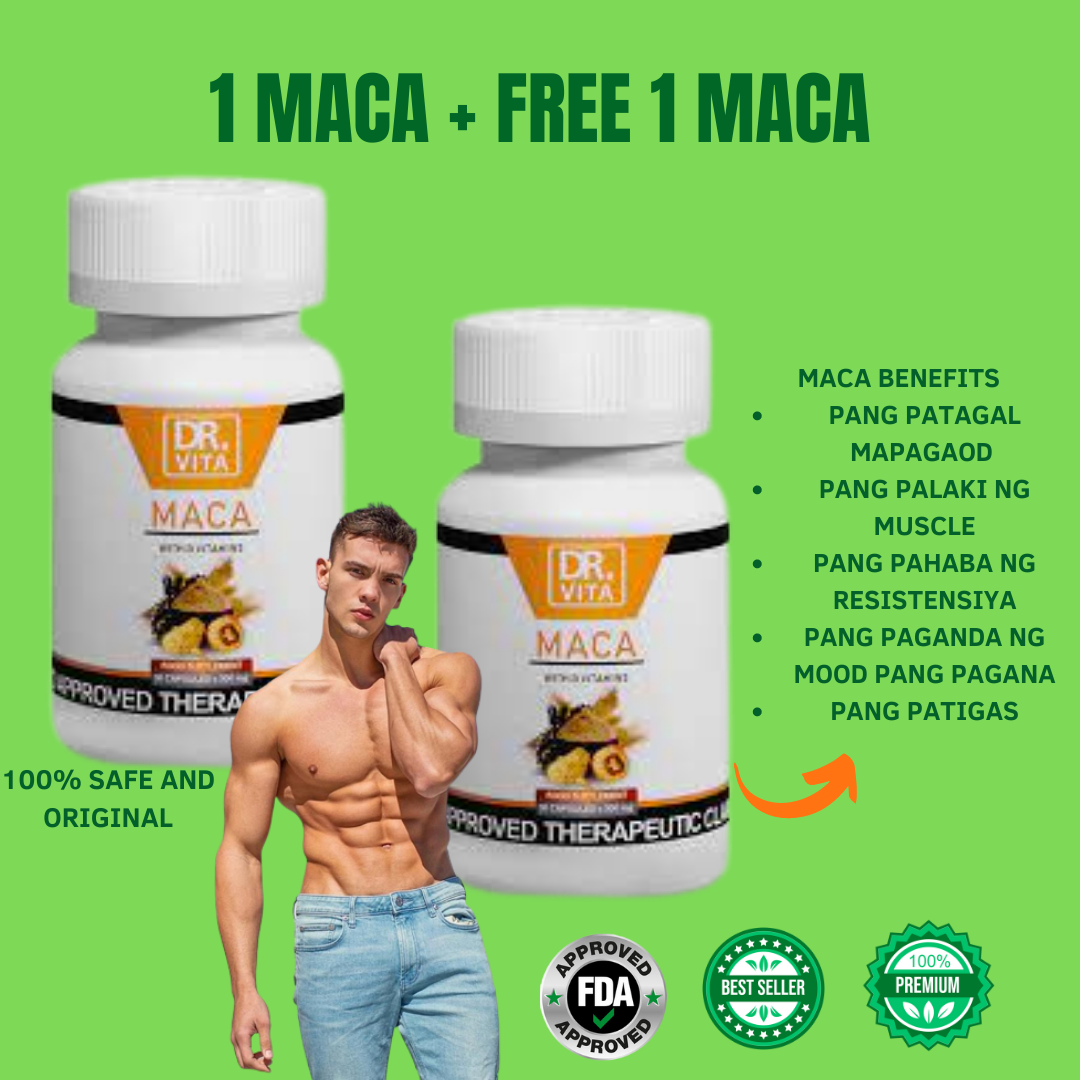 100 Original DR. VITA MACA + Free 1 Maca W/ BVITAMINS FOR Men & Women Feels Stronger, Muscle