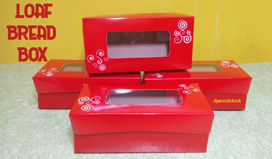 10 sets per order of 7x3 BANANA BREAD BOX, FRUIT CAKE BOX, LOAF BREAD