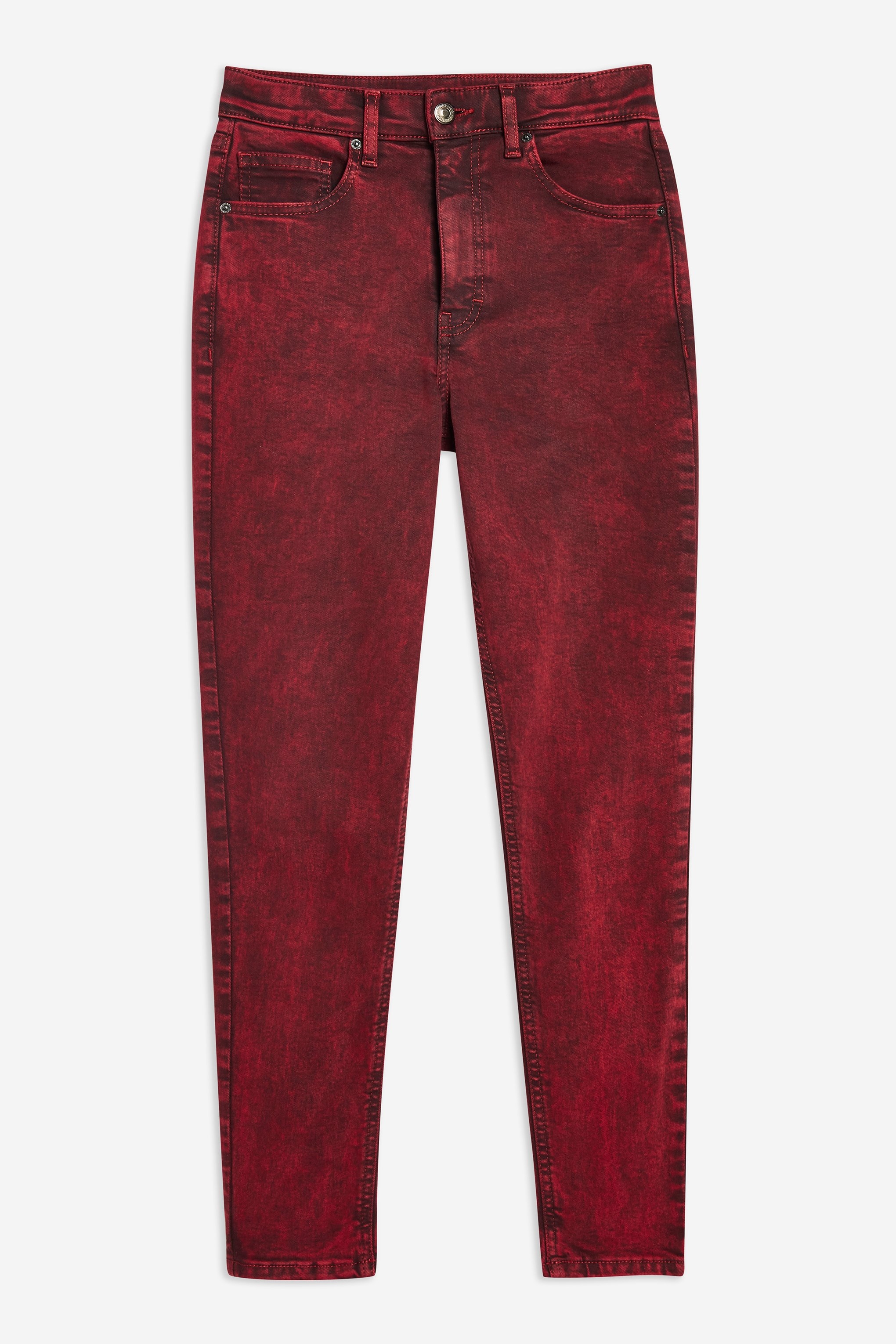 topshop red jeans