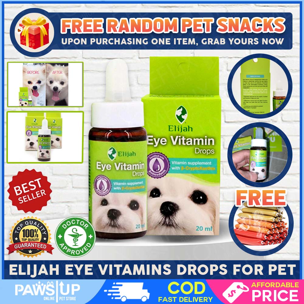 PawsUp Eye Vitamin drops 20 ml elijah eye vitamins, tear stain removal
