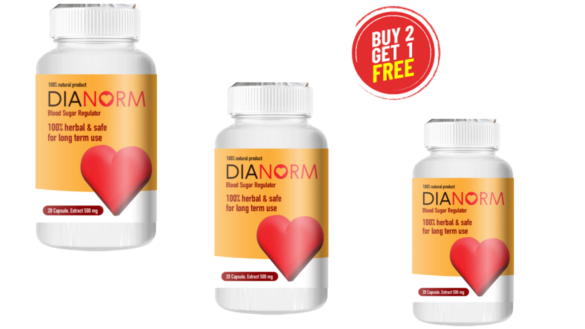 *Sale* (Buy 2 Take 1 Free) Original DiaNorm 20 Capsules For Diabetes