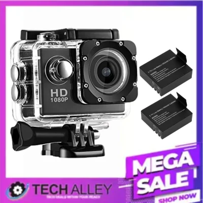 【2 Extra Battery】Ultimate Sports Action Cam, A7 Camera Under Water Waterproof Extreme Go Pro, 1080P Full HD Outdoor Sport Action Mini Camera A9