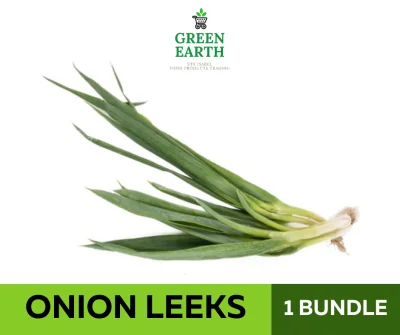 GREEN EARTH - FRESH ONION LEEKS - 1 Bundle (Approx. 250g)