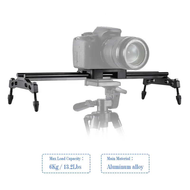 ภาพสินค้าAndoer 40 เซนติเมตร/15.7in แบบพกพาอลูมิเนียมอัลลอยด์กล้องติดตามดอลลี่เลื่อน S tabilizer ระบบรถไฟแม็กซ์โหลด 6 กิโลกรัม/1.3lb สำหรับ Ni-Kon CA-Non SO-NY DSLR กล้อง DV กล้องวิดีโอทำภาพยนตร์ จากร้าน Andoer บน Lazada ภาพที่ 5