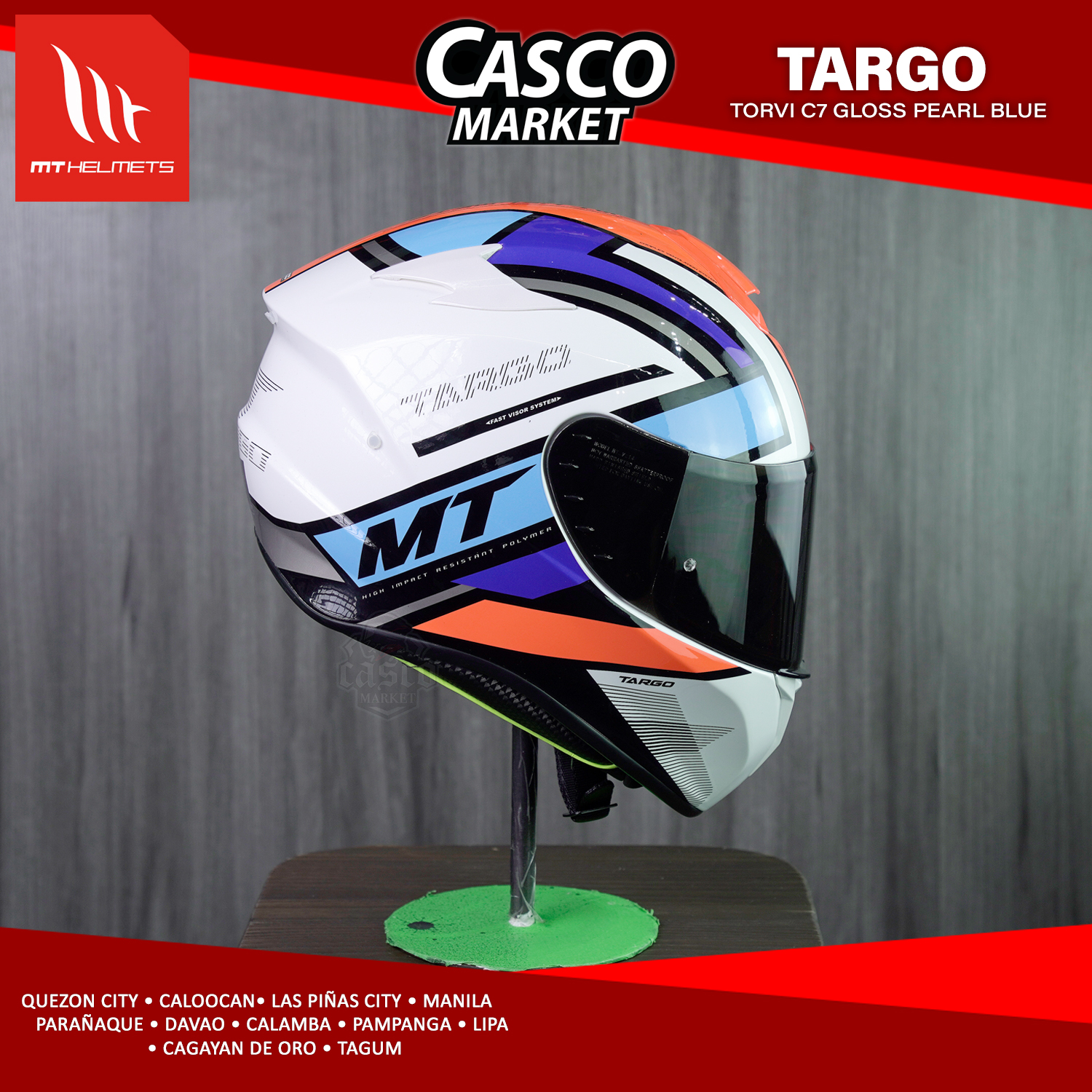 mt targo helmet visor