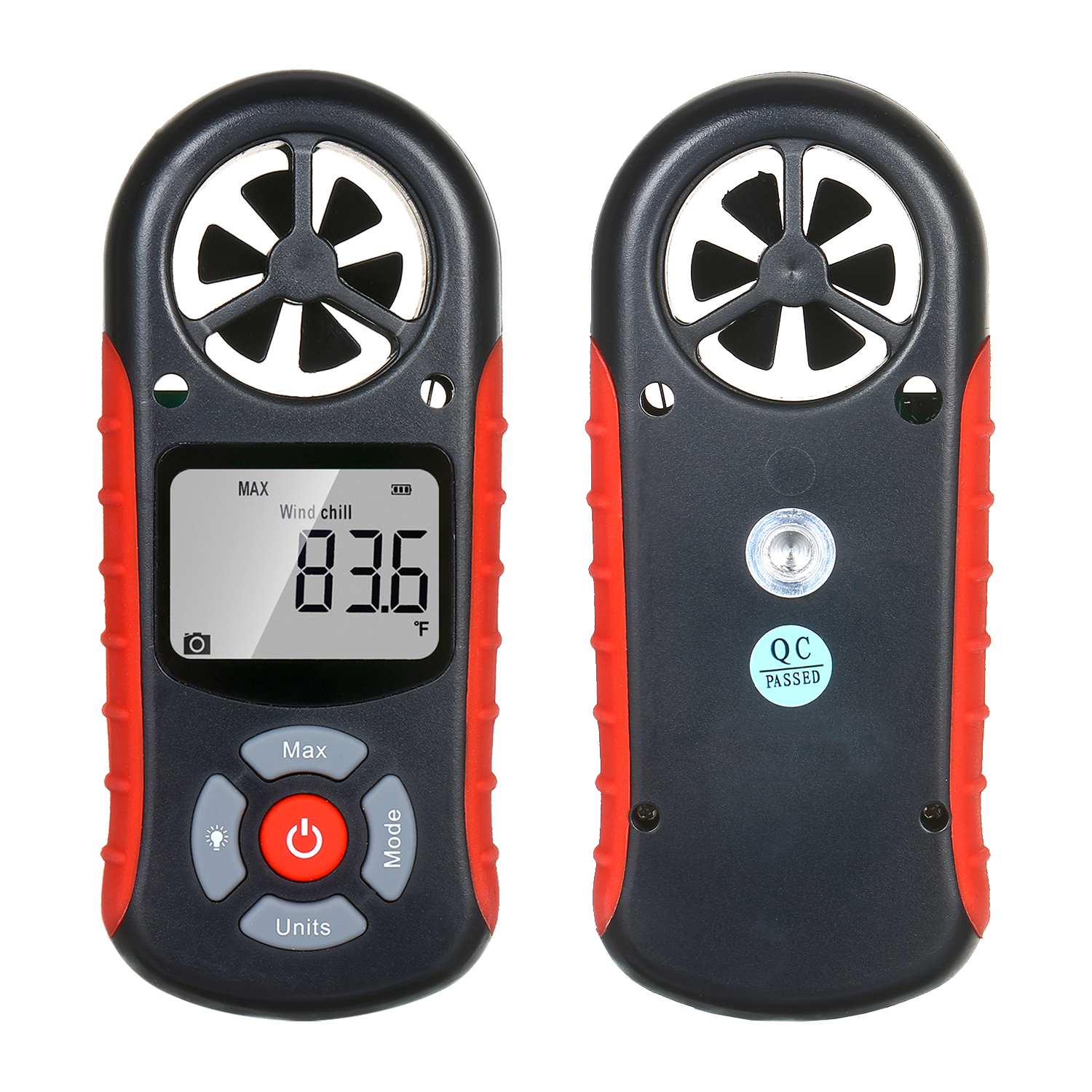 8 in 1 Handheld Digital Anemometer Wind Speed/Wind Chill/Temperature/Humidity/Heat Index/Dew Point/Barometric Pressure/Altitude Meter Digital Meteorograph with LCD Backlight