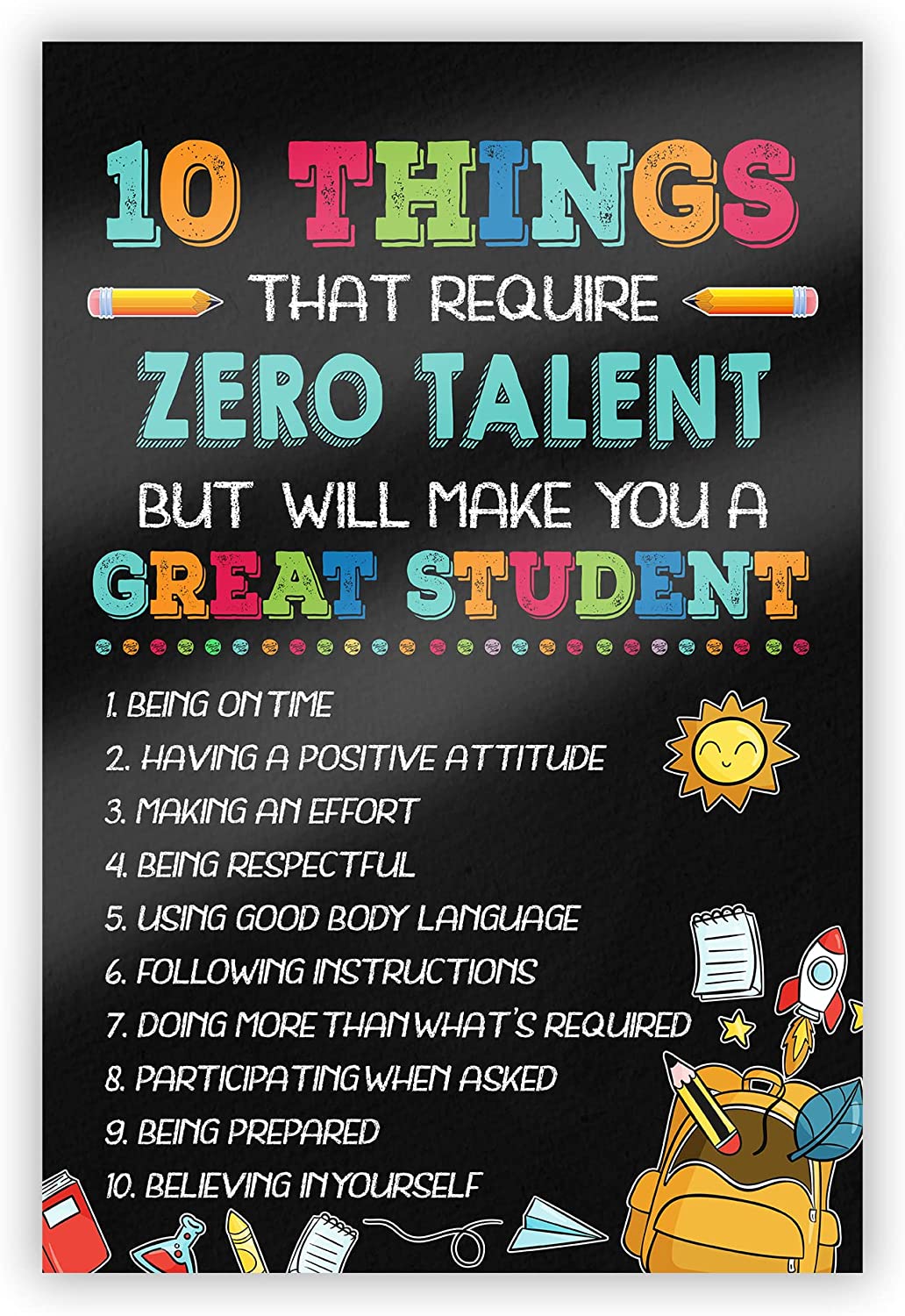 Classroom Decor High School Teacher Canvas Painting Poster Successful ...