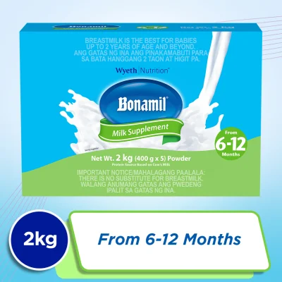 Wyeth® BONAMIL® Stage 2 Milk Supplement for 6 to 12 months, Sachet in Box, 2kg (400g x 5)