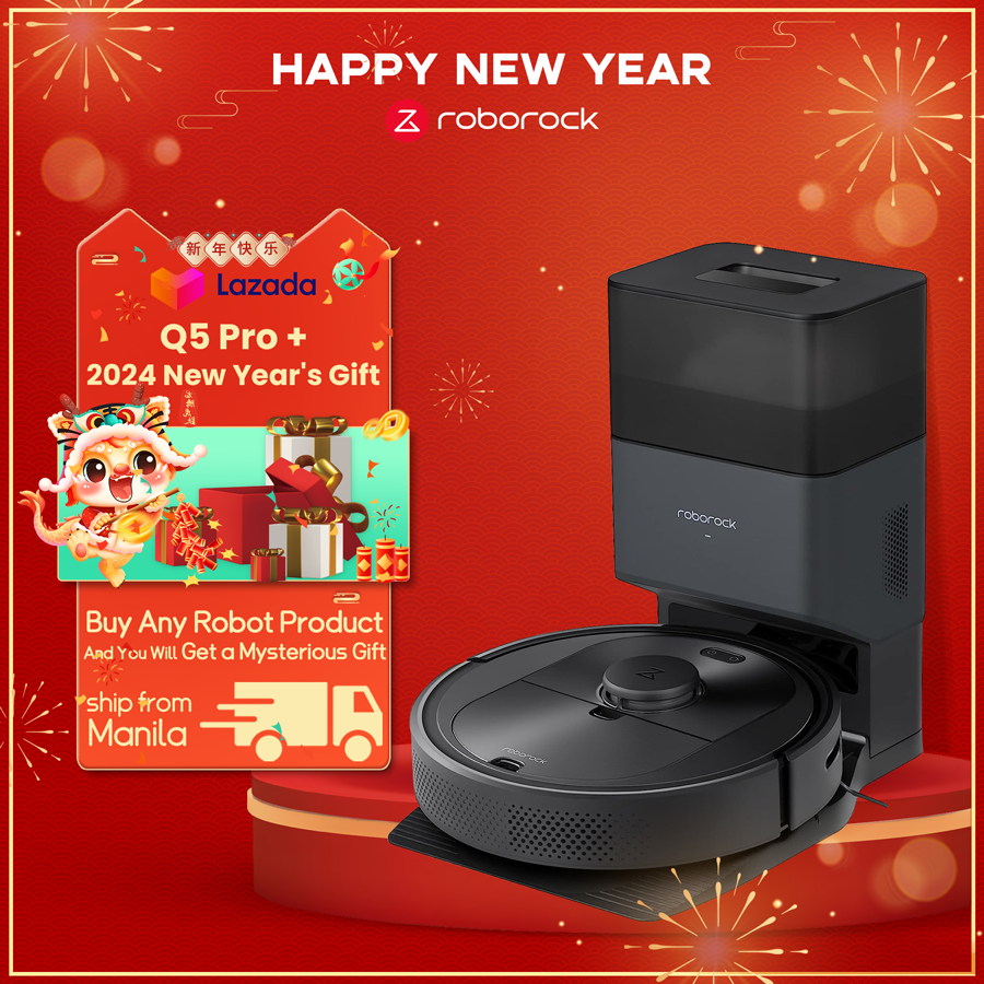 roborock Q5 Pro+ Robot Vacuum and Mop, Self-Emptying, 5500 Pa  Max Suction, DuoRoller Brush, Hands-Free Cleaning for up to 7 Weeks,  Precise Navigation, Perfect for Hard Floors, Carpets, and Pet Hair 