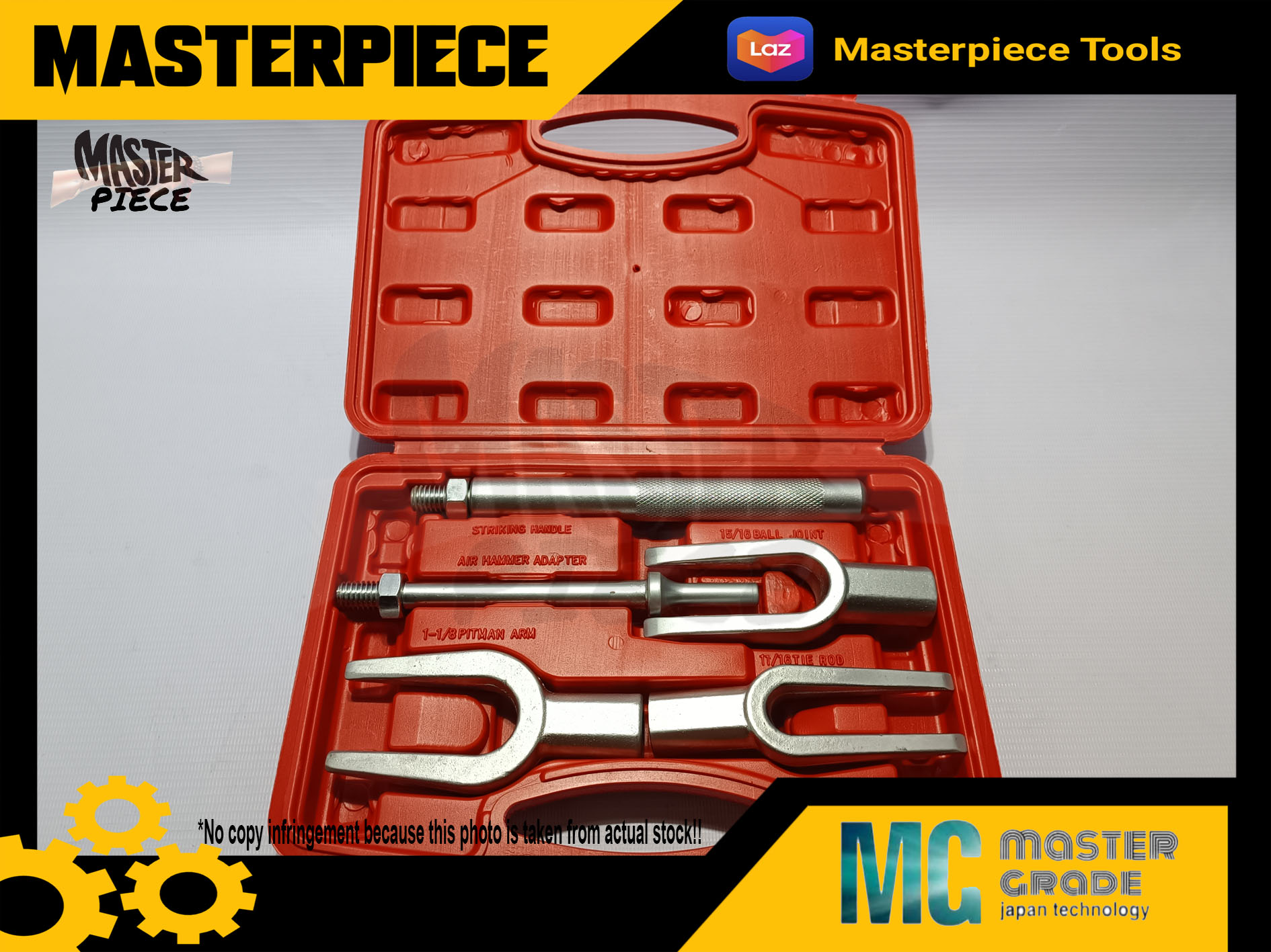 Masterpiece 5pc Ball Joint Separator Tie Rod Ball Joint Pitman Arm Tool