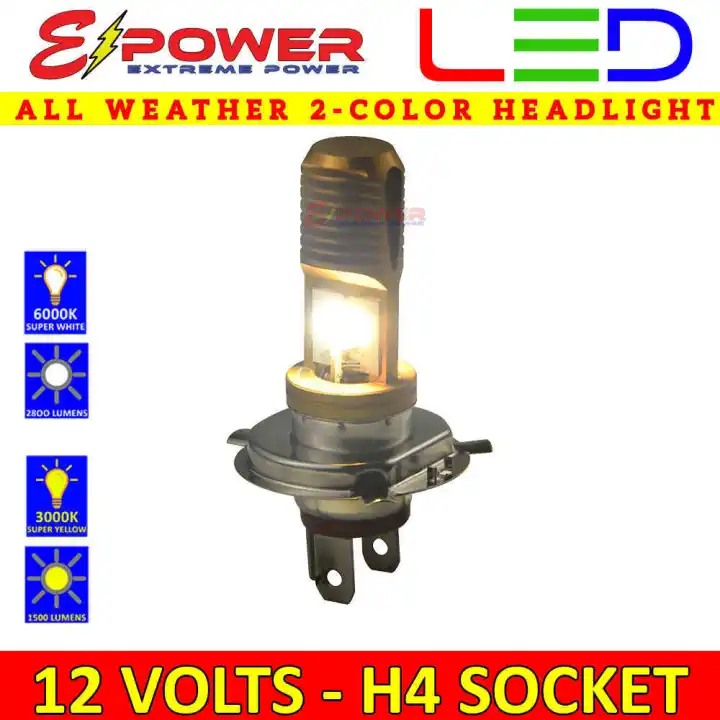e power h4 p43t socket 12v led all weather motorcycle headlight bulb lazada ph