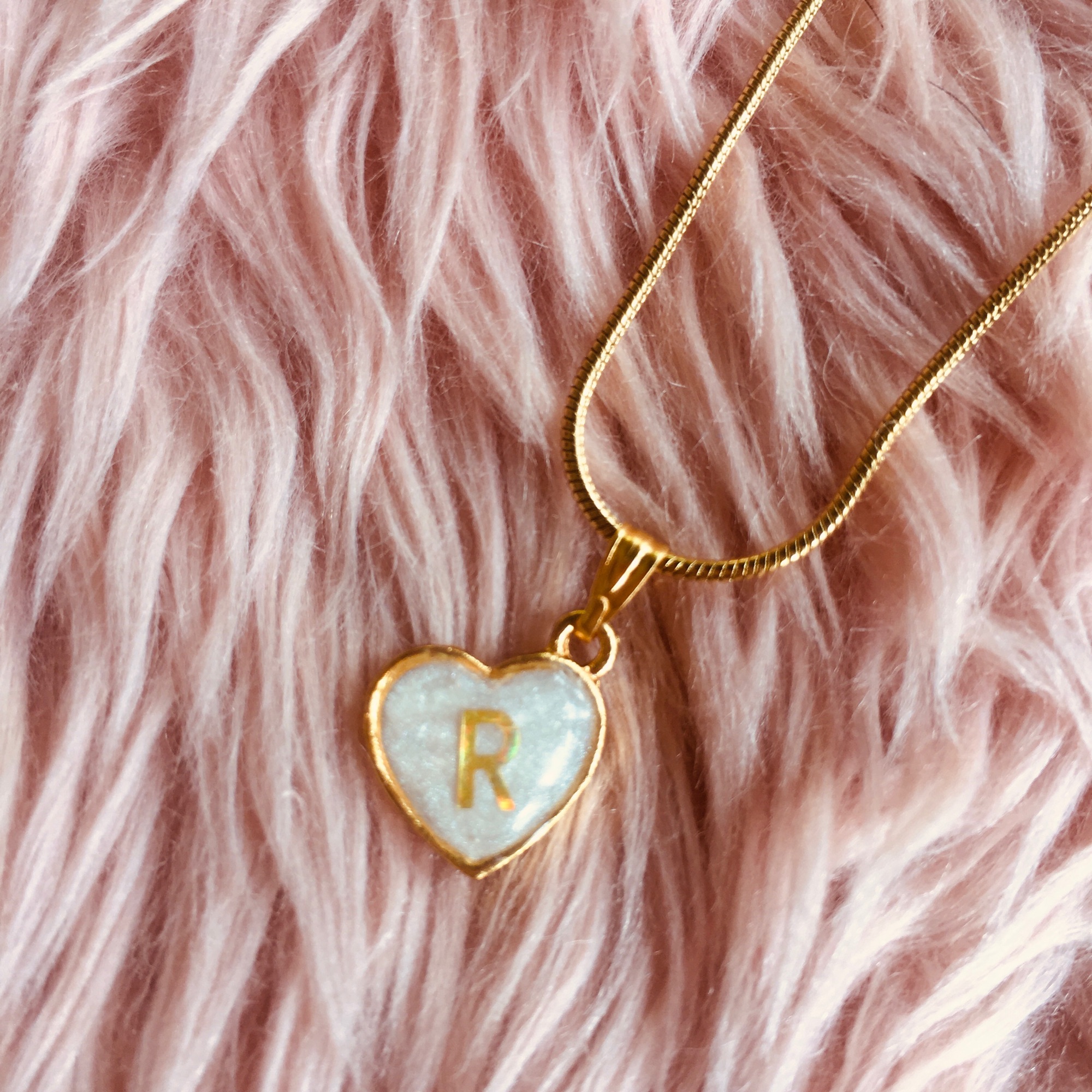Resin customized Initial Pendant 