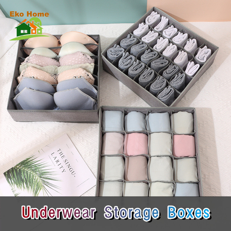 Underwear Organizer Boxes Wardrobe Drawer Divider Clothes Storage Box For  Folding Panty Scarfs Socks Bra Clothes Organizer