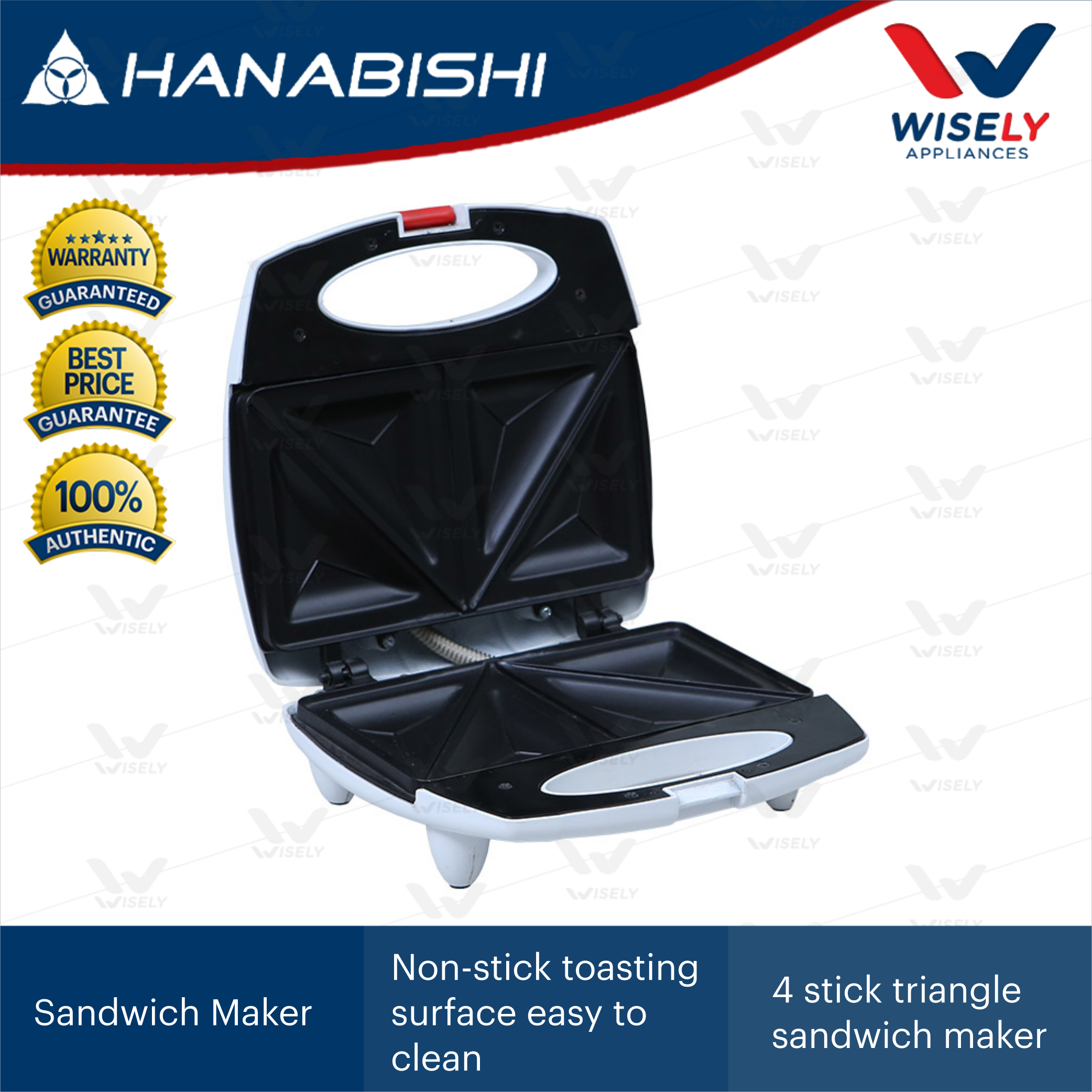 Hanabishi HSM 10S Sandwich Maker Lazada PH