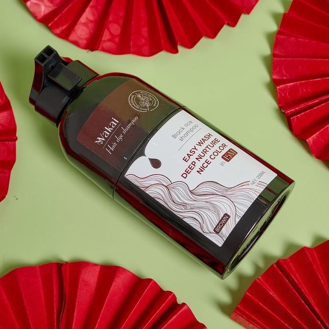 Wakai Herbal Hair Dye Shampoo Blackening Shampoo Brown Hair in 15 mins No 1 Japan Authentic