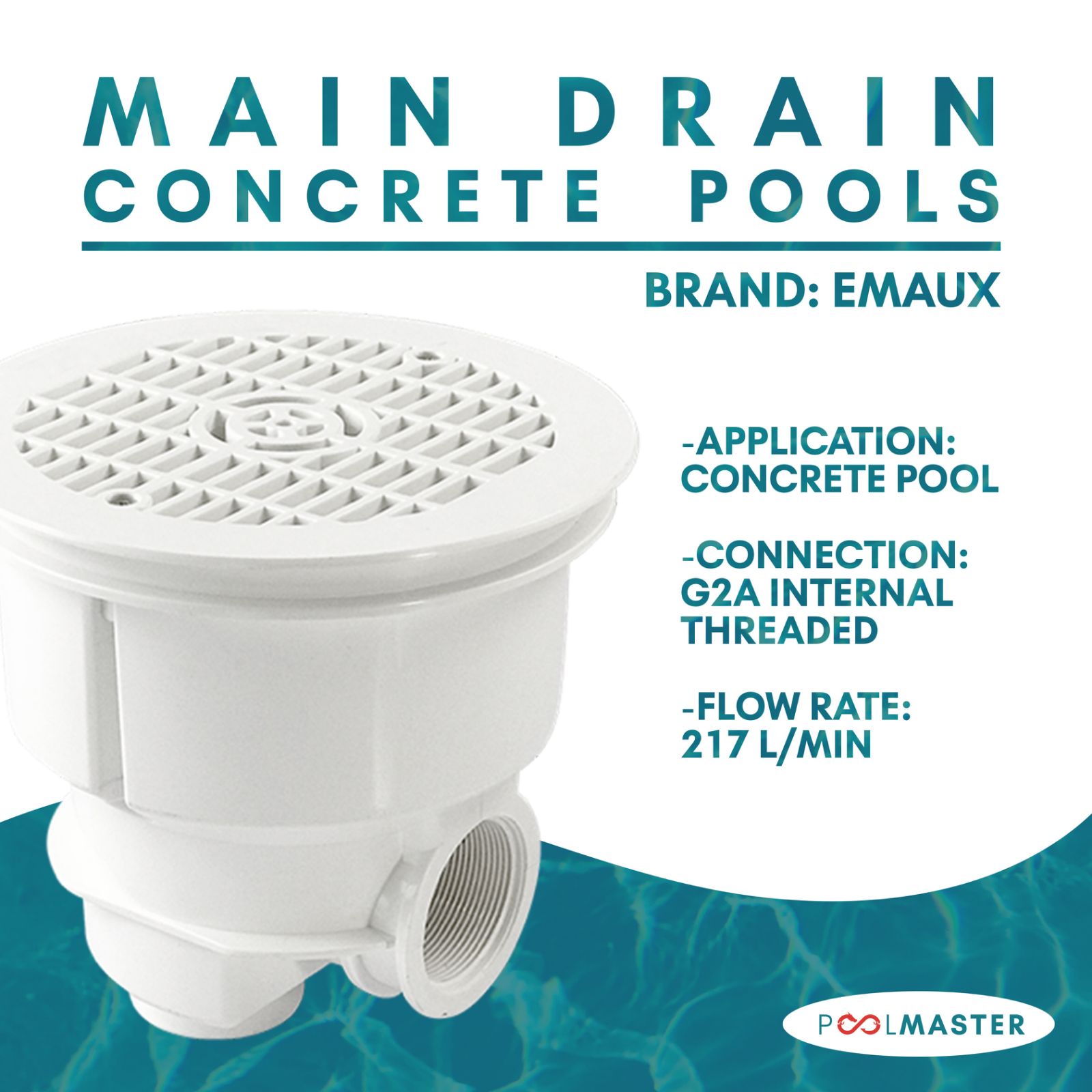 Emaux EM2839 Main drain for Concrete pools, G2 threaded Lazada PH