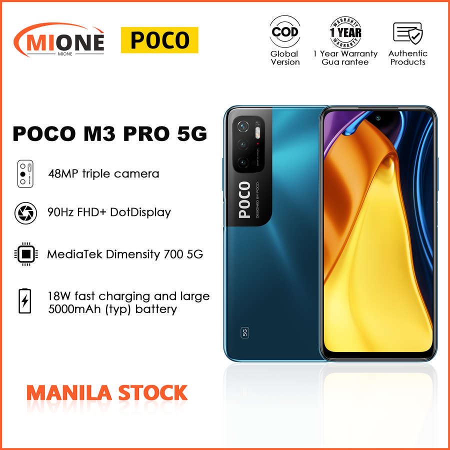 【mione】poco M3 Pro 5g Phone 464gb6128gb Xiaomi Smartphone Manila Stock With Freebie Global 8077