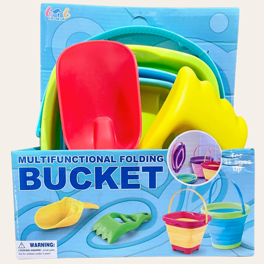 Collapsible Kid’s Beach Bucket Toy Set Lazada PH