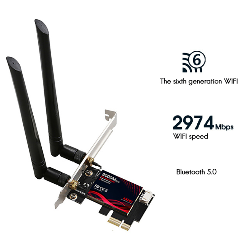 AX200 DualBand Gigabit Wifi 6 Wireless Network Card Bluetooth 5.0 PCI