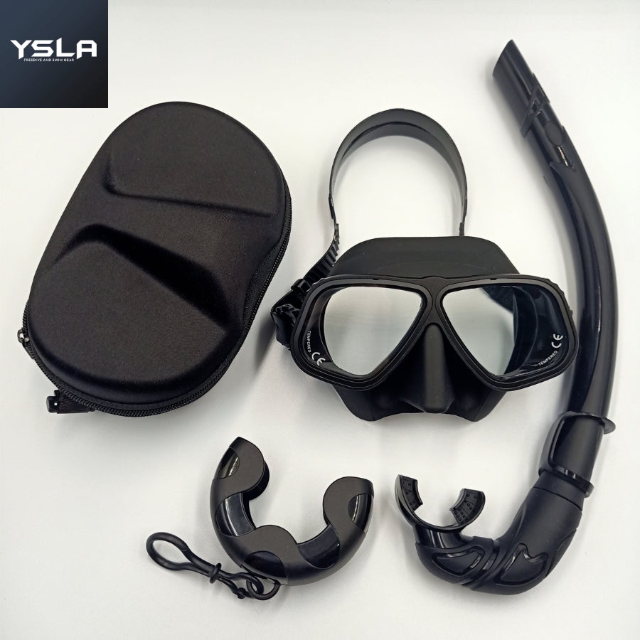 Aluminum Frame Tempered Glass Freedive Mask Low Volume Freediving Mask ...