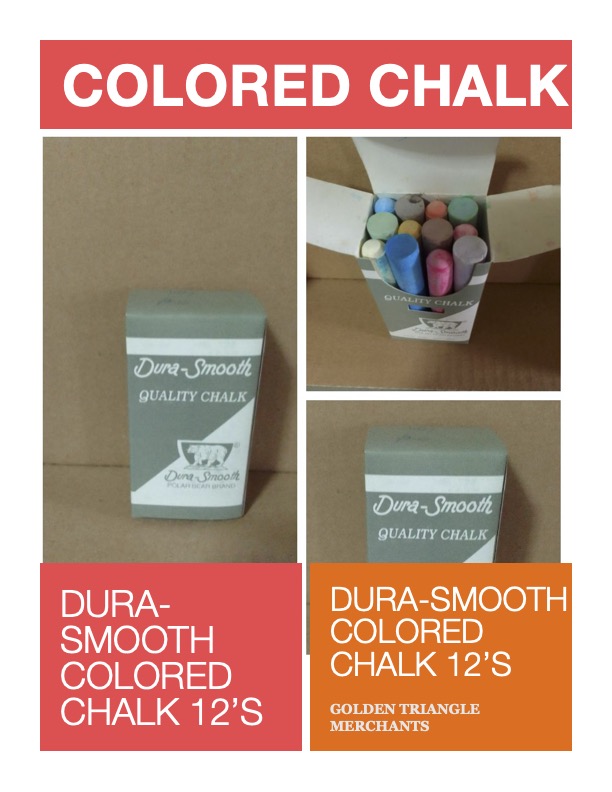 Colored Chalk 12 Pieces