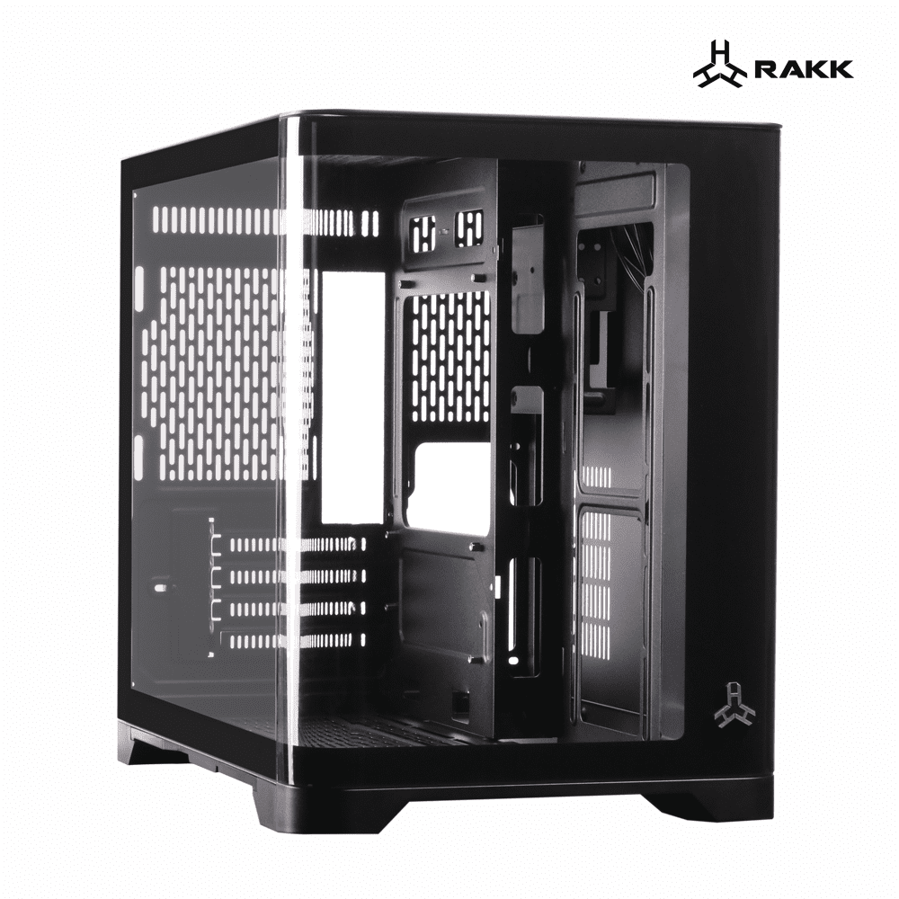 RAKK HAMRUS-M / HAMRUS-M Curved Clear Tempered Glass Gaming PC Case ...