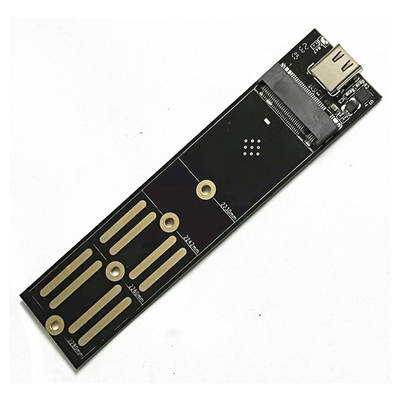 Portable Riser Card USB3.1 to M.2 NVME SSD Riser Card Pcie Protocol Type C 10Gbps Caseless