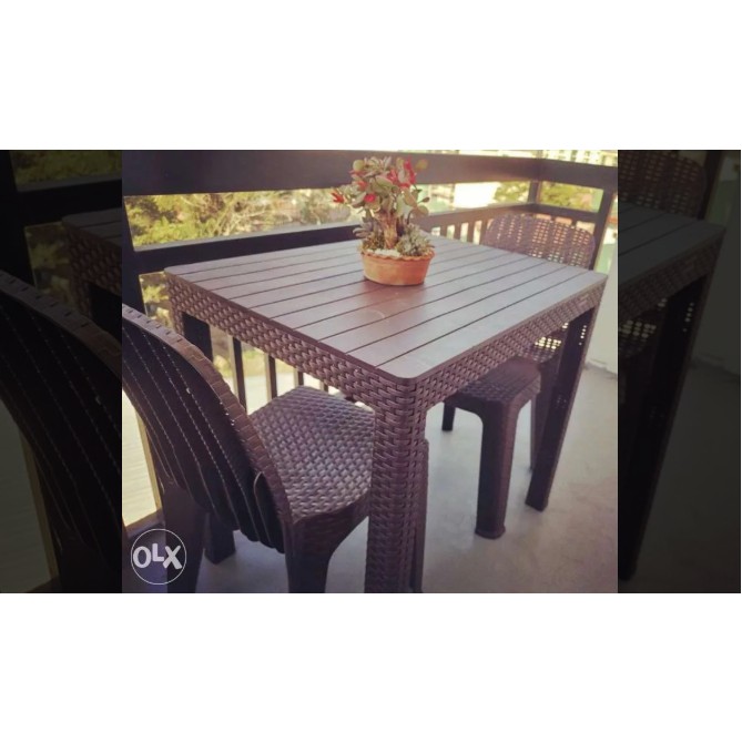 synthetic rattan coffee table