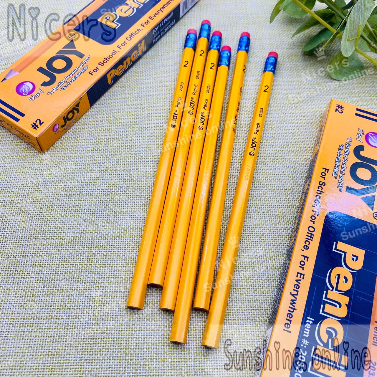 203203 Joy Yellow Pencil with eraser 12pcs/box #203203