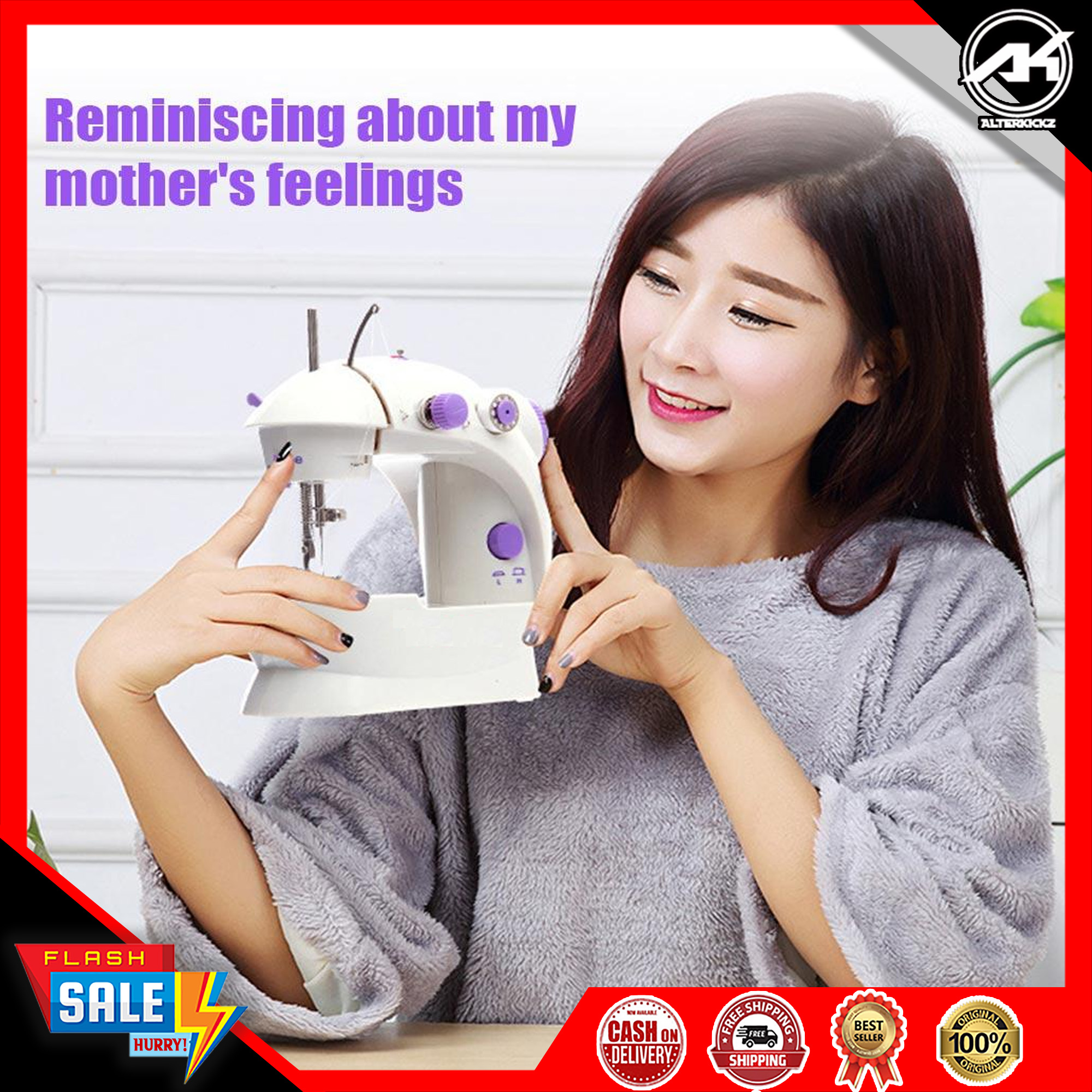 TRENDING AND AUTHENTIC MINI PORTABLE 2SPEED SEWING MACHINE,PORTABLE